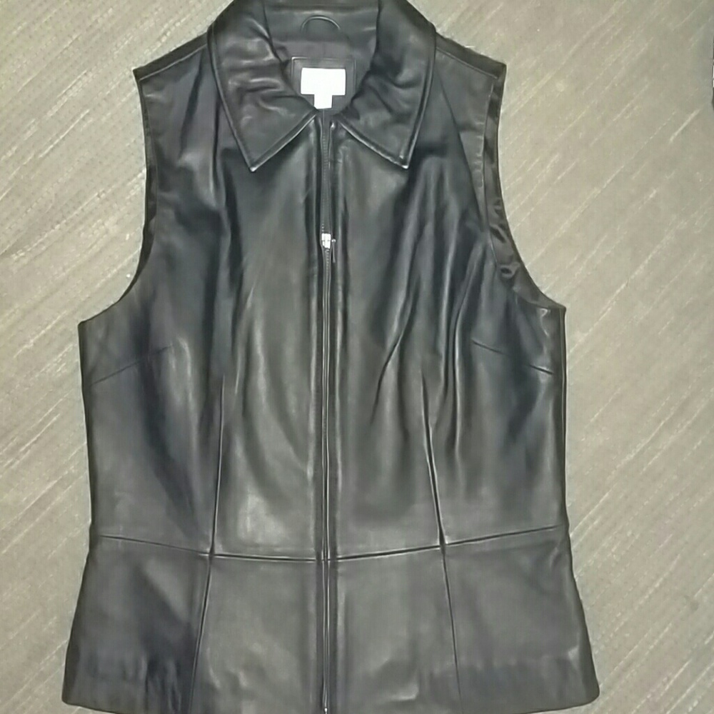 COPY - Black leather vest